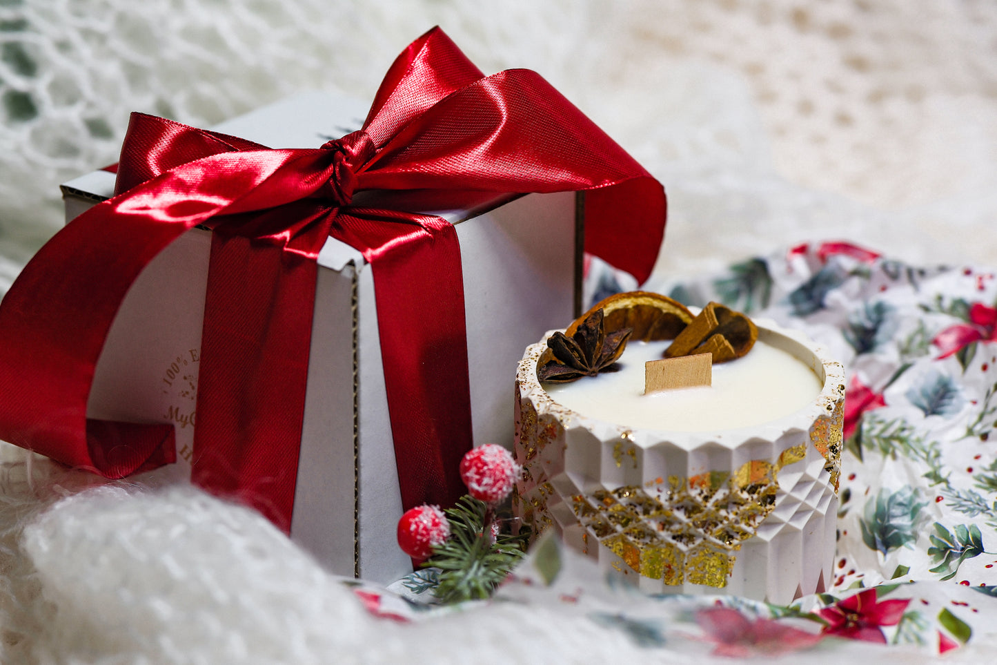 Refillable Hand-poured Soy Wax Candle "Geometric"