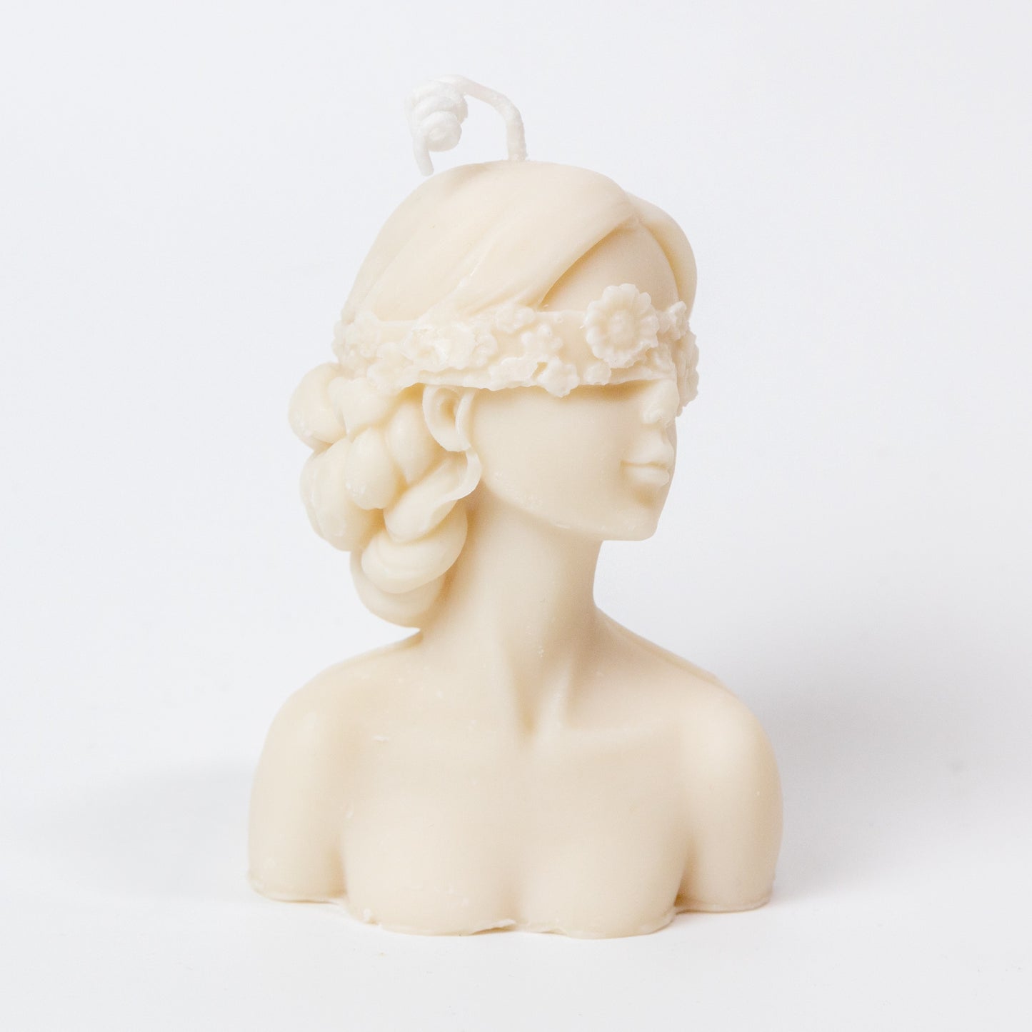 Handmade Soy Wax Candle "Lady With Flower Headband"