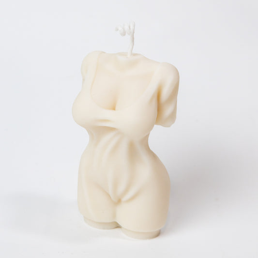 Hand Poured Female Covered Torso Soy Candle