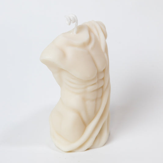 Hand Poured Male Covered Torso Soy Candle