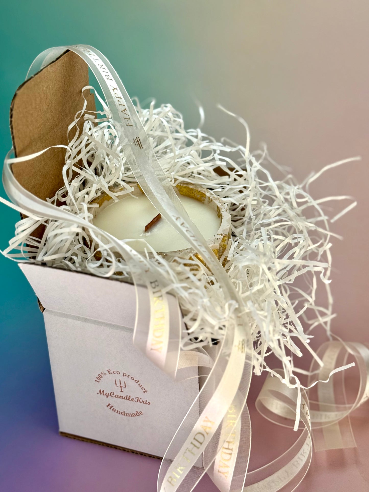 Hand-poured Soy Wax Candle with Hidden Message