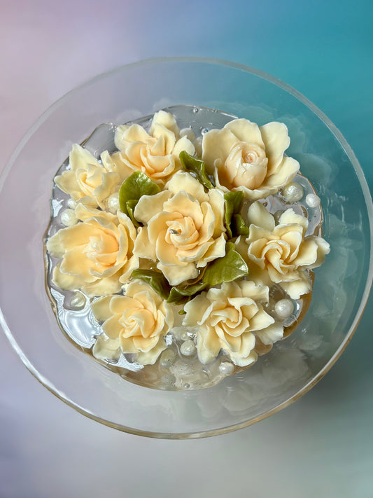 Extra Large Beeswax Flowers Unscented Candle