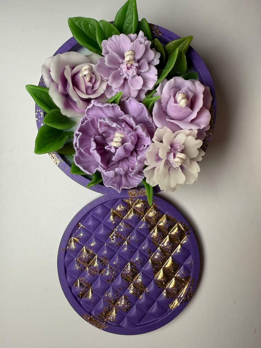 3D Large Flower Candle Set