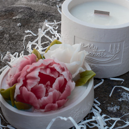 Refillable Soy Wax Candle "Flower bouquet"