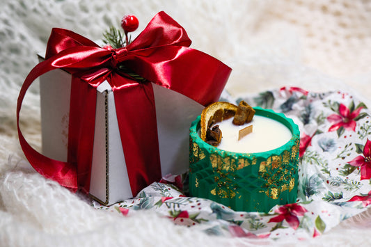 Refillable Hand-poured Soy Wax Candle "Geometric"