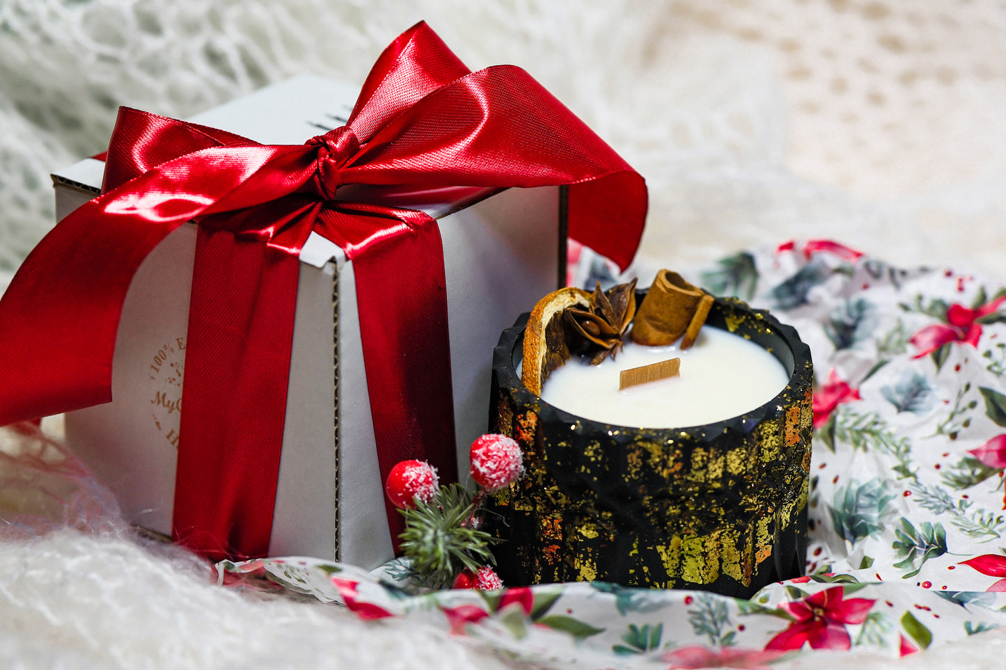 Refillable Hand-poured Soy Wax Candle "Geometric"