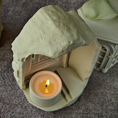 Handmade Gothic Window Candle Holder With Tealight Candle