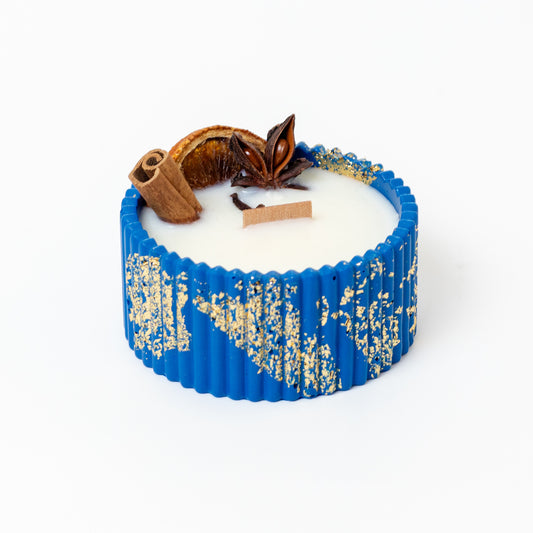 Hand Poured Soy Wax Candle "Lines" Mulled Wine Scent