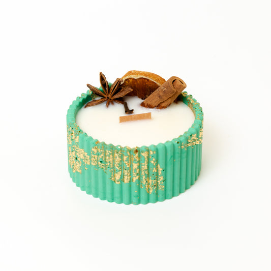 Hand Poured Soy Wax Candle "Lines" Mulled Wine Scent