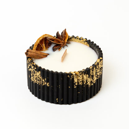 Hand Poured Soy Wax Candle "Lines" Mulled Wine Scent