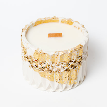 Refillable Hand-poured Soy Wax Candle "Geometric"