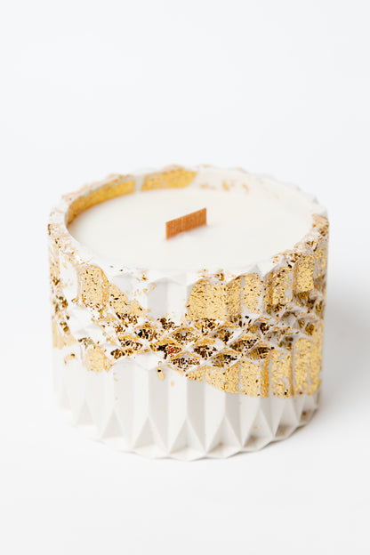 Refillable Hand-poured Soy Wax Candle "Geometric"
