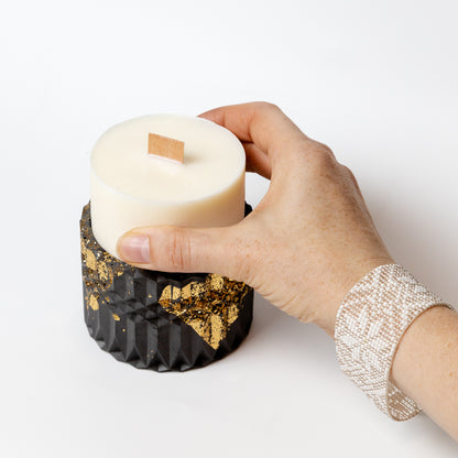 Refillable Hand-poured Soy Wax Candle "Geometric"