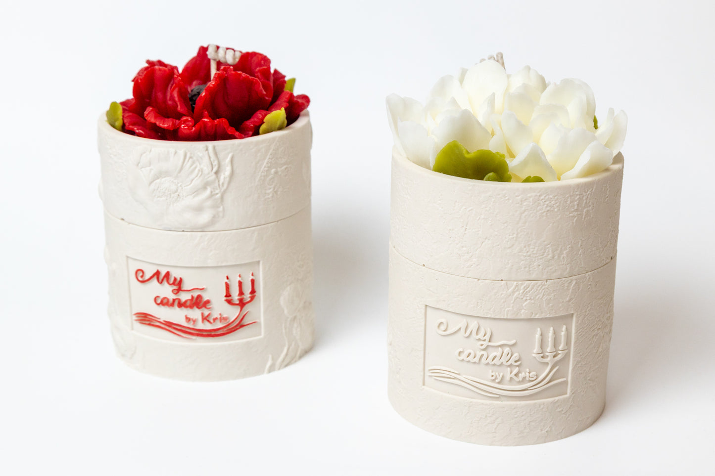 Poppy Flower Refillable Candle with Gift Box