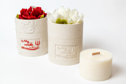 Poppy Flower Refillable Candle with Gift Box