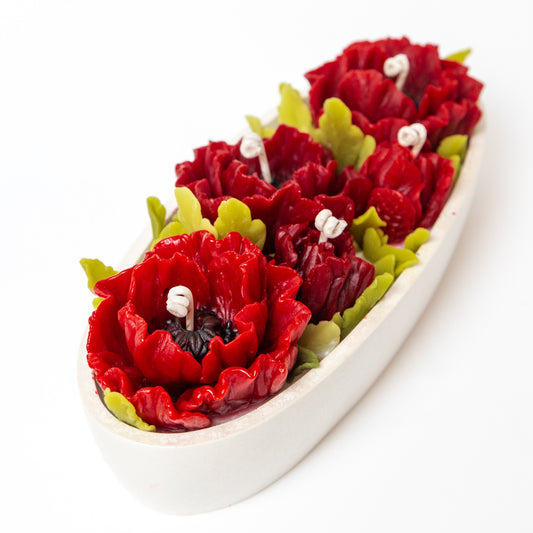 Poppy Flower 5 Wicks Candle