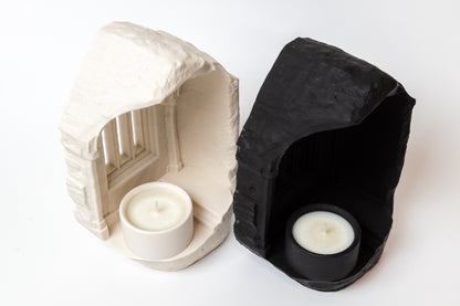 Handmade Gothic Window Candle Holder With Tealight Candle