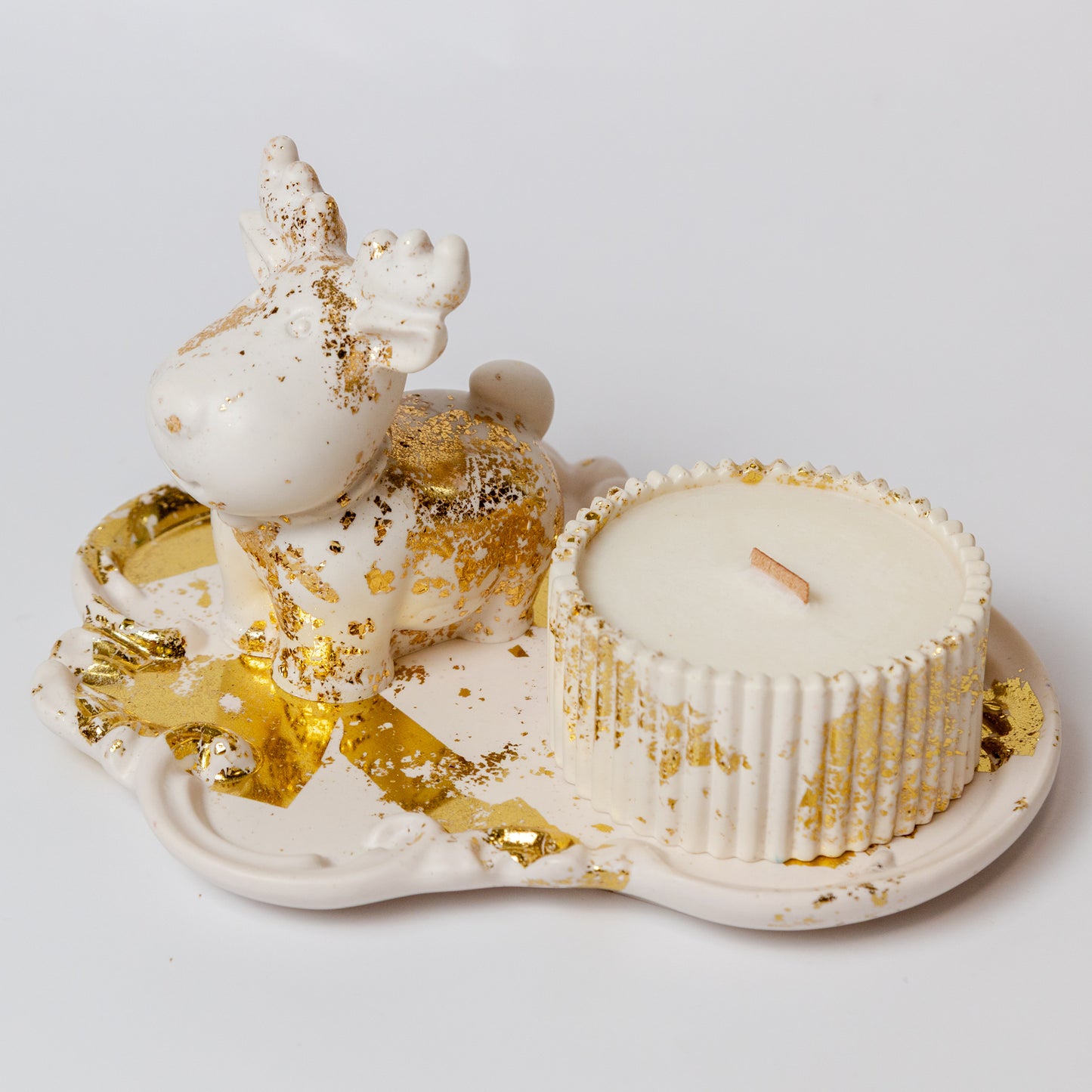 Golden Candle Gift Set with Personalisation