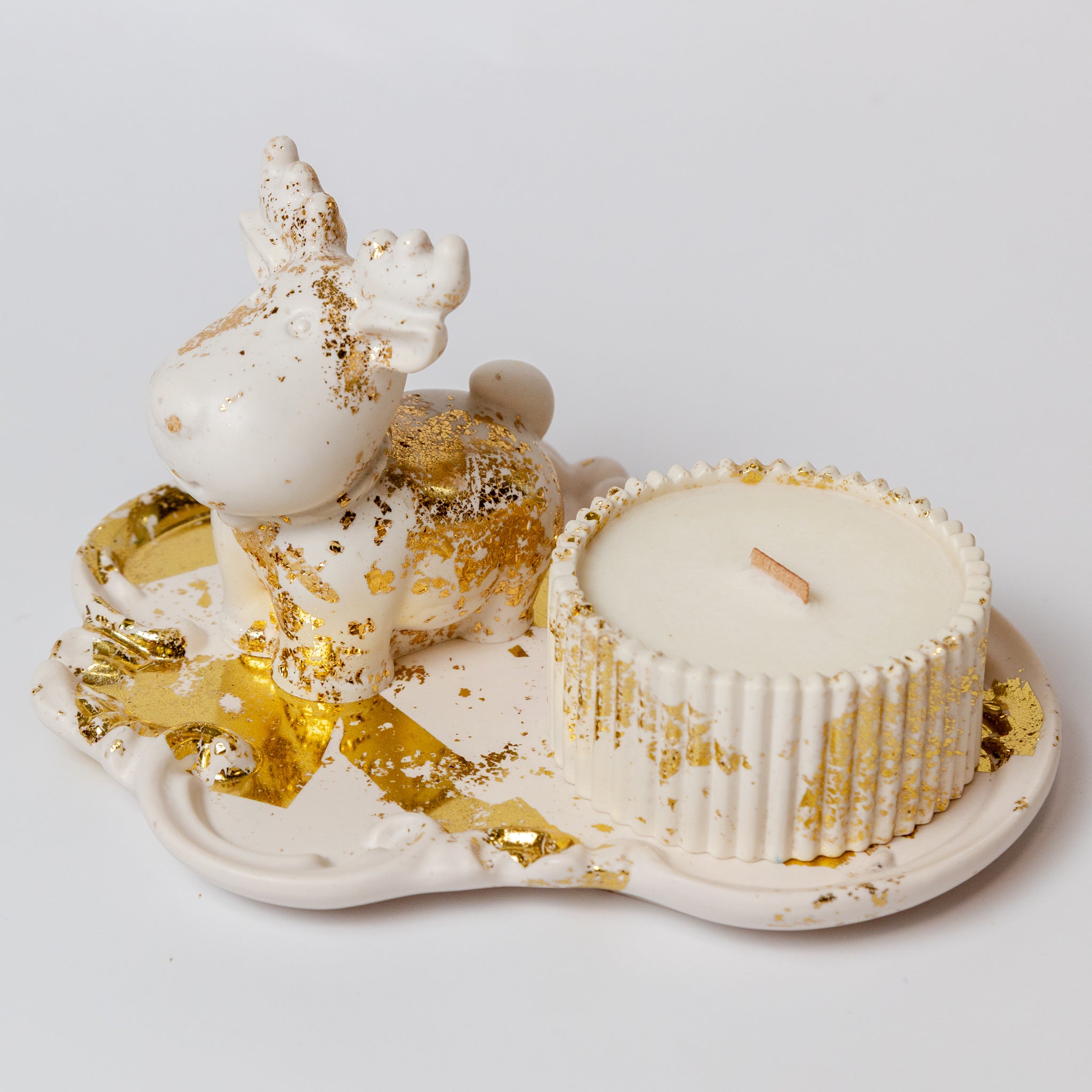 Golden Candle Gift Set with Personalisation