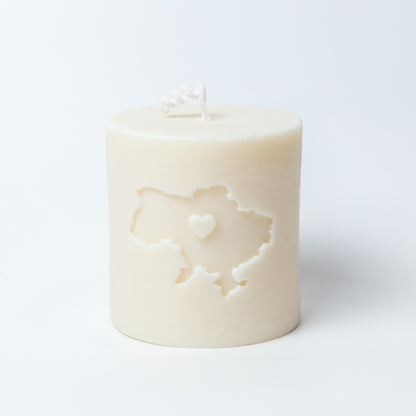 Handmade Pillar Soy Wax Candle "Ukraine" 310g
