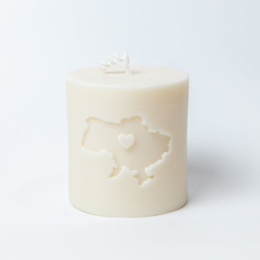 Handmade Pillar Soy Wax Candle "Ukraine" 310g