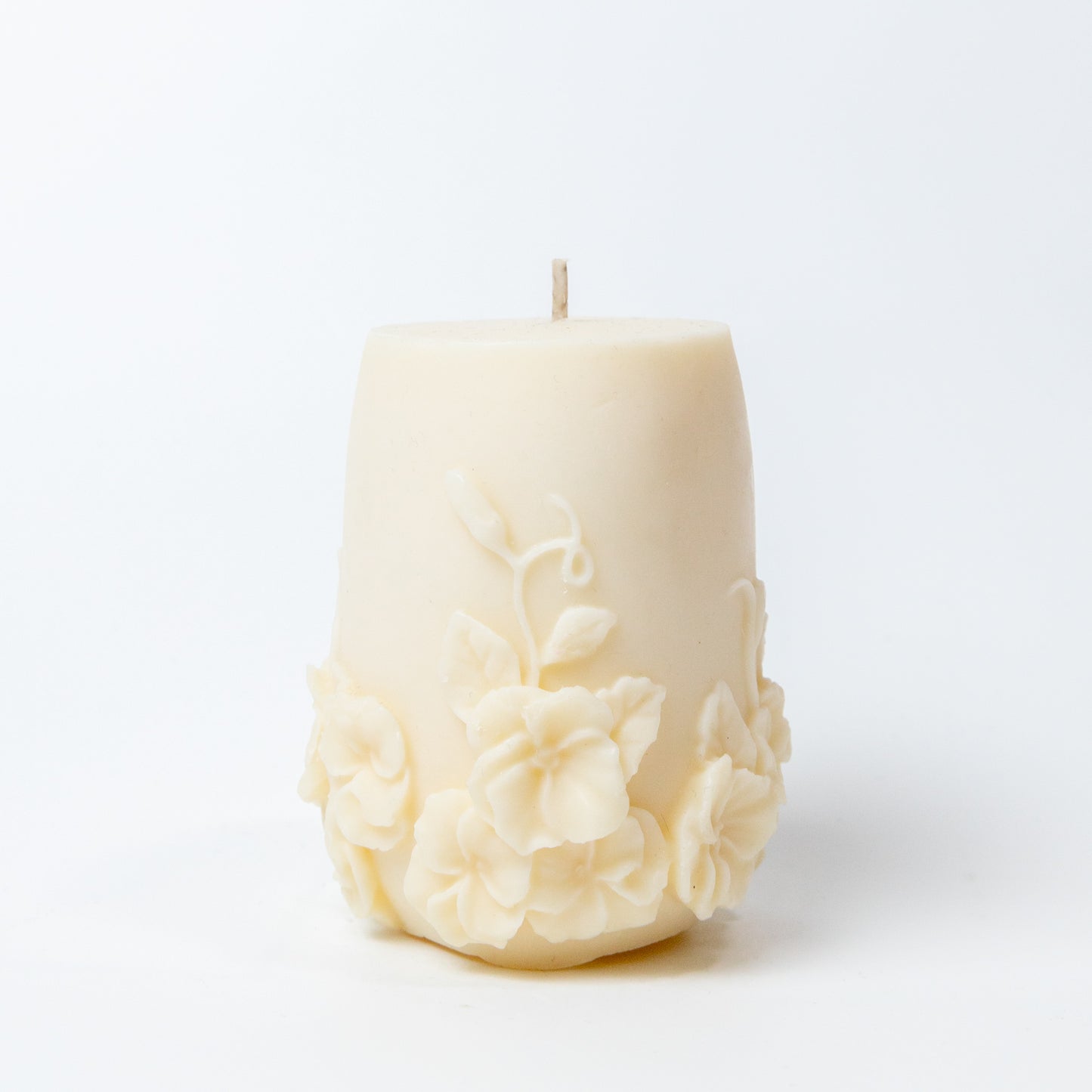 Handmade Pillar Soy Wax Candle "Flower Pillar"
