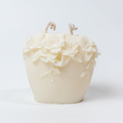 Handmade Pillar Soy Wax Candle "Flower Pillar"