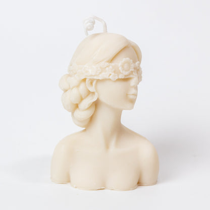 Handmade Soy Wax Candle "Lady With Flower Headband"
