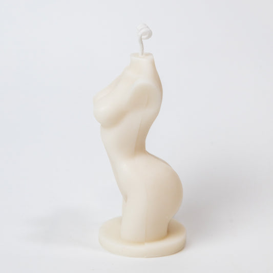 Hand Poured Female Naked Torso Soy Candle