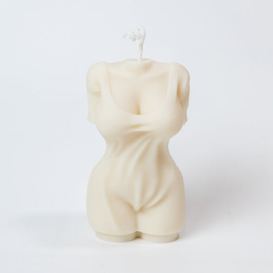 Hand Poured Female Covered Torso Soy Candle