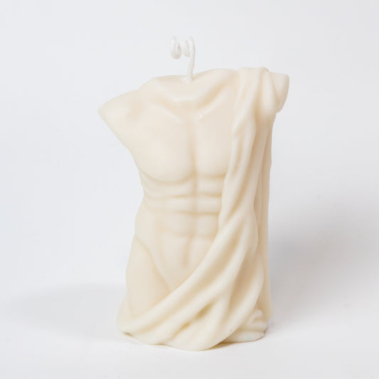 Hand Poured Male Covered Torso Soy Candle