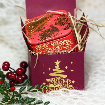 Handmade Soy Wax Candle with Christmas Box