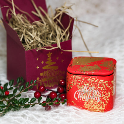 Handmade Soy Wax Candle with Christmas Box