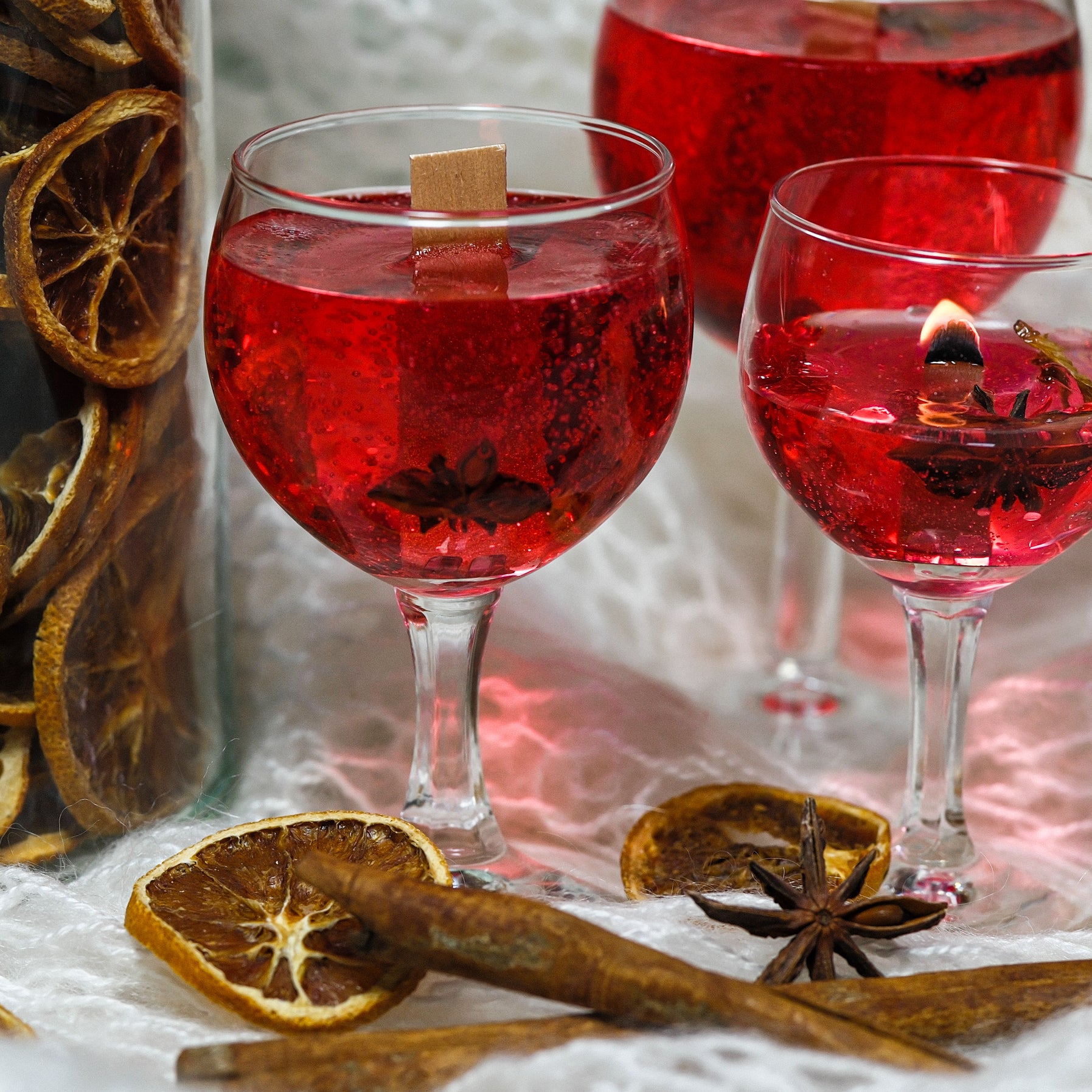 Handmade "Mulled Wine" Scented Gel Wax Candle