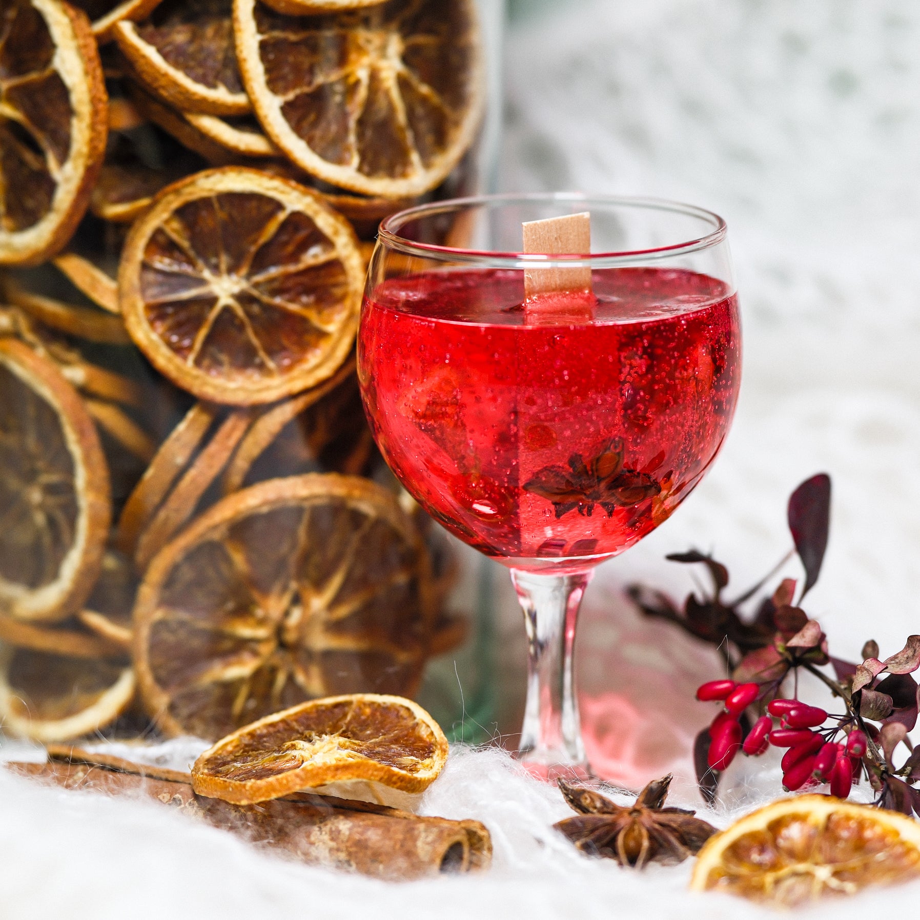 Handmade "Mulled Wine" Scented Gel Wax Candle