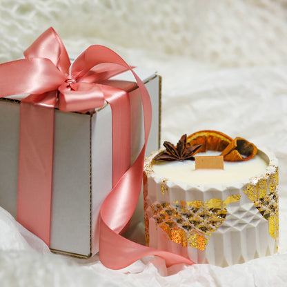 Refillable Hand-poured Soy Wax Candle "Geometric"