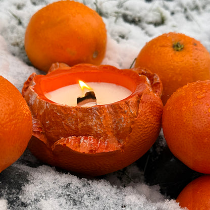 Refillable Hand-poured Soy Wax Candle "Mandarin Orange"
