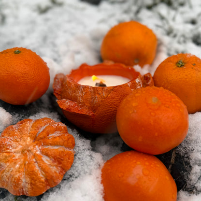 Refillable Hand-poured Soy Wax Candle "Mandarin Orange"