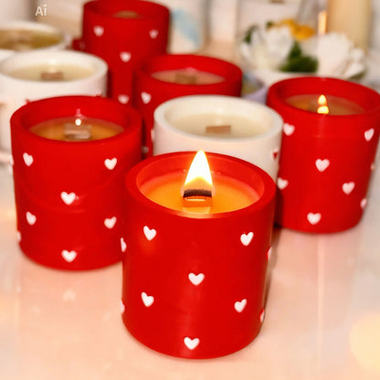 Hand-poured Soy Wax Candle with Hidden Message "I Love You"