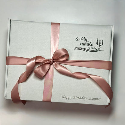 Multi-colored Beeswax Flowers Candle Set "Flower Meadow" with Gift Box