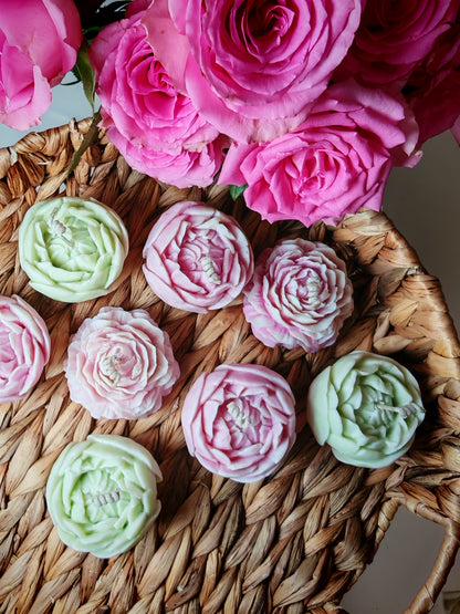 Handmade Peony Flower Soy Wax Candle