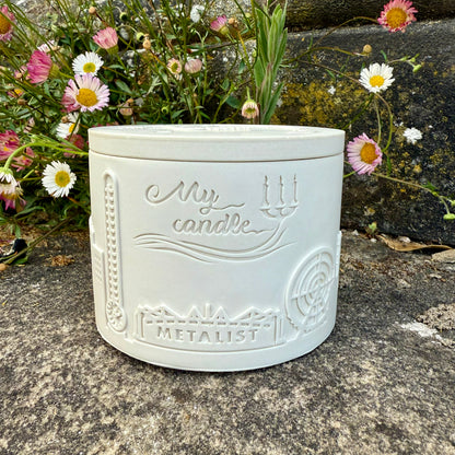 Refillable Hand-poured Soy Wax Candle "Kharkiv"