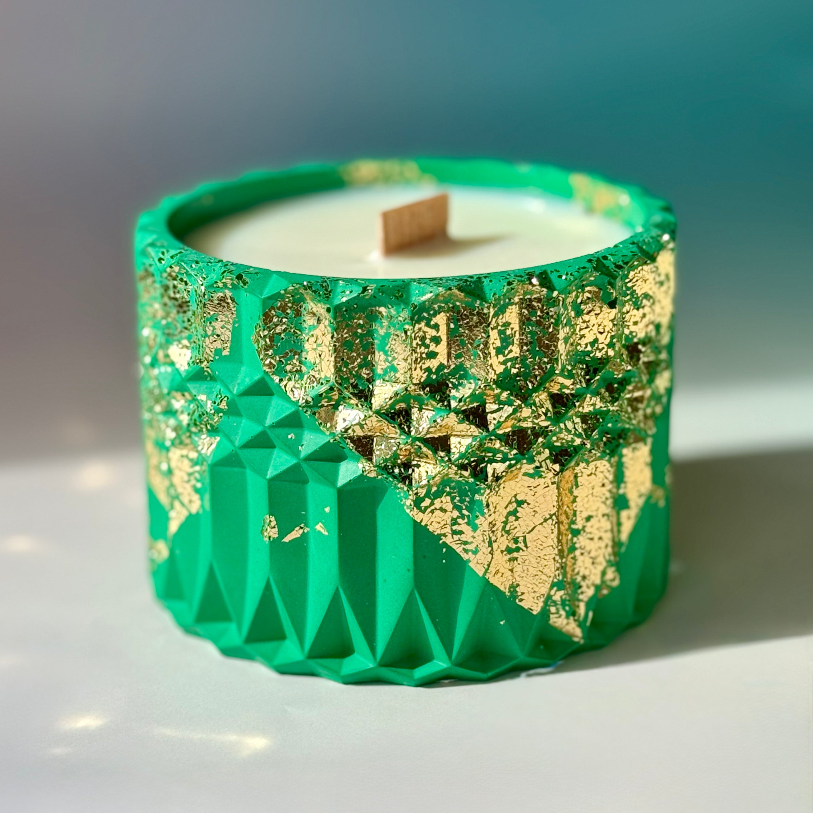 Refillable Hand-poured Soy Wax Candle "Geometric"