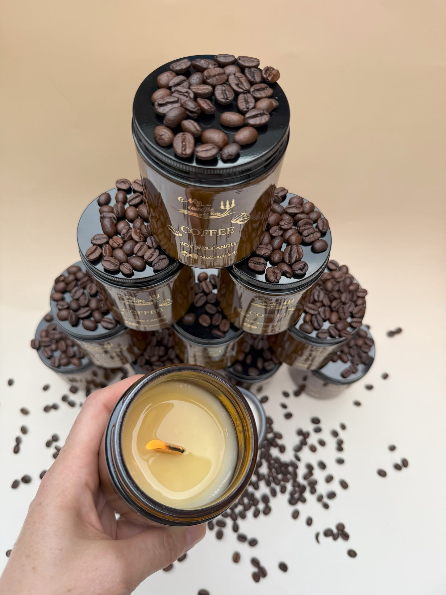 Handmade Soy Wax Coffee Scented Candle 210g