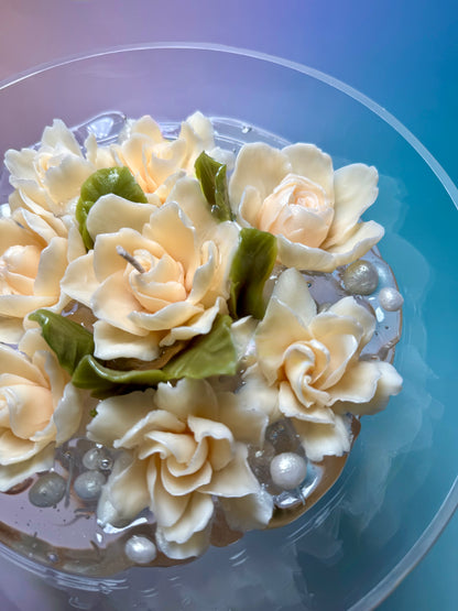 Extra Large Beeswax Flowers Unscented Candle