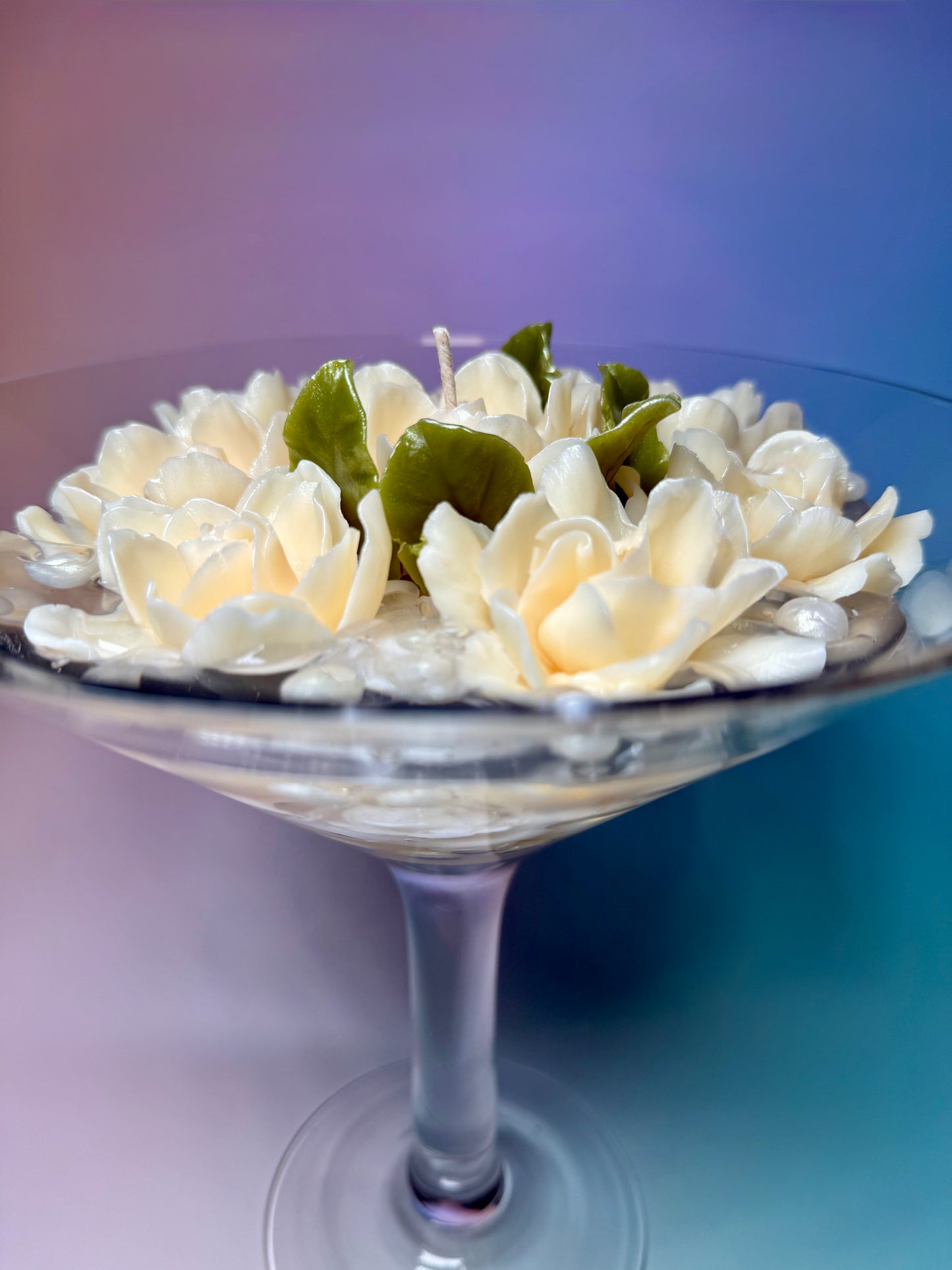 Extra Large Beeswax Flowers Unscented Candle