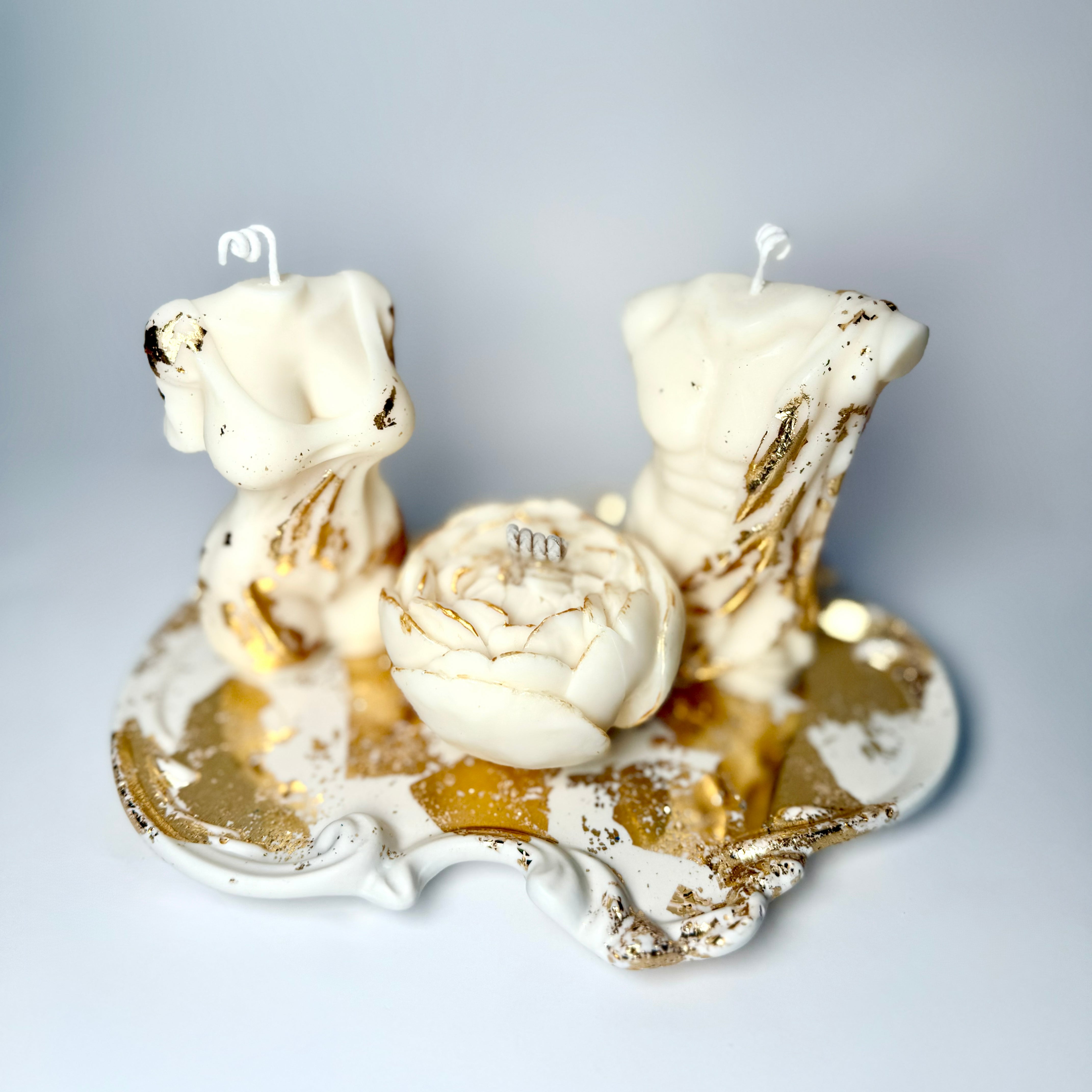 Golden Candle Gift Set with Personalisation