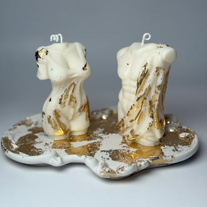 Golden Candle Gift Set with Personalisation