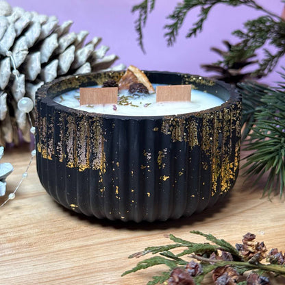 Hand Poured Soy Wax Candle "Lines XL" Christmas Wish Scent