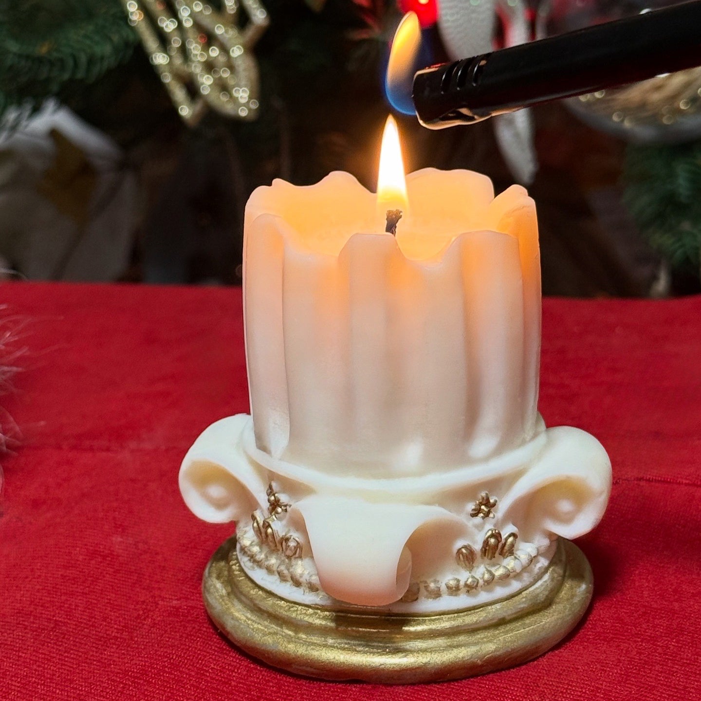 Handmade Pillar Soy Wax Candle "Brocken Pillar"